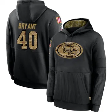 Black Men's Austin Bryant San Francisco 49ers 2020 Salute to Service Sideline Performance Pullover Hoodie