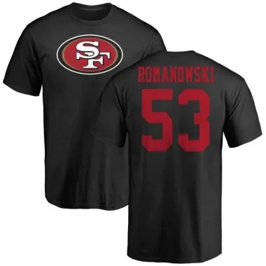 Black Men's Bill Romanowski San Francisco 49ers Logo T-Shirt -