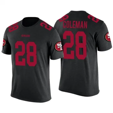 Black Men's Tevin Coleman San Francisco 49ers Color Rush T-Shirt