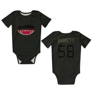 Black San Francisco 49ers Alex Barrett   Service Newborn & Infant Bodysuit