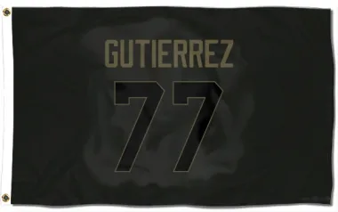 Black San Francisco 49ers Alfredo Gutierrez   Service Flag (3 X 5)