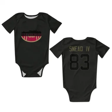 Black San Francisco 49ers Willie Snead IV   Service Newborn & Infant Bodysuit