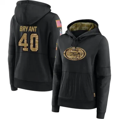 Black Women's Austin Bryant San Francisco 49ers 2020 Salute to Service Sideline Performance Pullover Hoodie