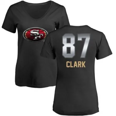 Black Women's Dwight Clark San Francisco 49ers Midnight Mascot T-Shirt -