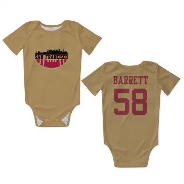 Gold San Francisco 49ers Alex Barrett   Newborn & Infant Bodysuit