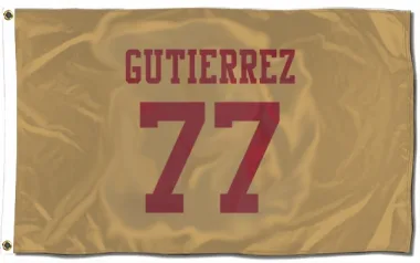 Gold San Francisco 49ers Alfredo Gutierrez   Flag (3 X 5)