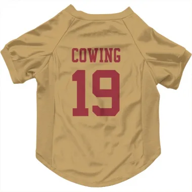 Gold San Francisco 49ers Jacob Cowing   Dog & Cat Pet Jersey