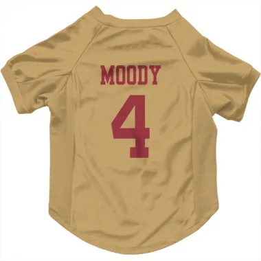 Gold San Francisco 49ers Jake Moody   Dog & Cat Pet Jersey