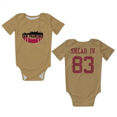 Gold San Francisco 49ers Willie Snead IV   Newborn & Infant Bodysuit