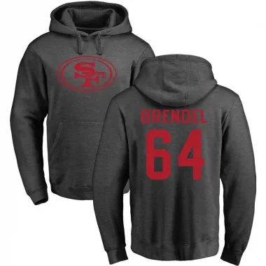 Men's Jake Brendel San Francisco 49ers Pro Line by Branded Ash One Color Pullover Hoodie