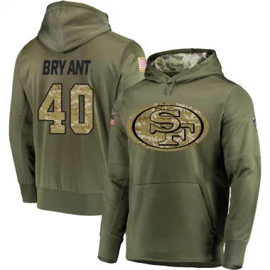 Olive Men's Austin Bryant San Francisco 49ers Salute to Service Pullover Hoodie