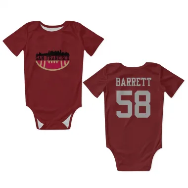 Scarlet San Francisco 49ers Alex Barrett   Newborn & Infant Bodysuit