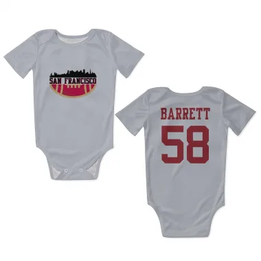 White San Francisco 49ers Alex Barrett   Newborn & Infant Bodysuit