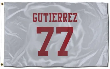 White San Francisco 49ers Alfredo Gutierrez   Flag (3 X 5)