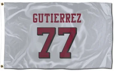 White San Francisco 49ers Alfredo Gutierrez   Rush Flag (3 X 5)