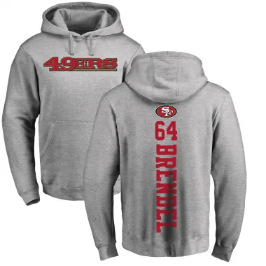 Youth Jake Brendel San Francisco 49ers Pro Line Ash Backer Pullover Hoodie